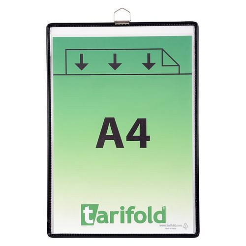 Informační rámečk Tarifold A4, s okem, černý