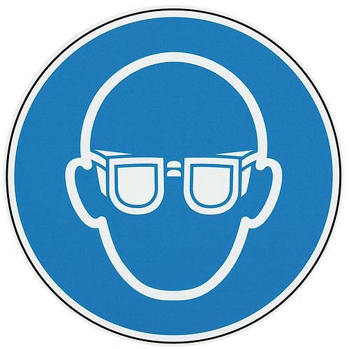 Příkazové značení Manutan Expert - Povinné ochranné brýle, hliník, 100 mm