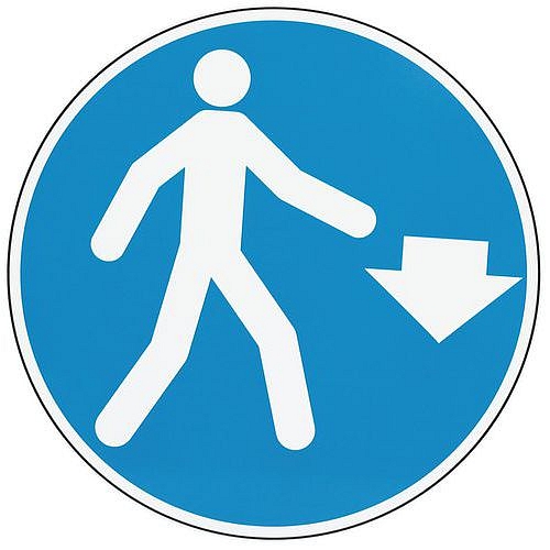 Příkazové značení Manutan Expert - Použij podchod, hliník, 350 mm