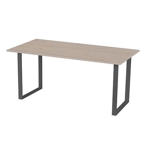 Kancelářský stůl Square, 140 x 80 x 75 cm, rovné proveden, podnoží antracit, dub