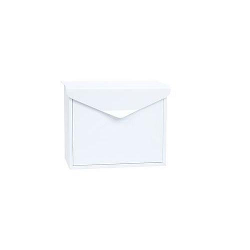 Kovová poštovní schránka Elop se zvýšenou odolností proti dešti, bílá