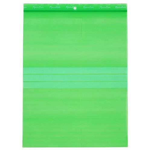 Uzavíratelné recyklované sáčky se zipem Manutan Expert, zelené, 220 x 280 mm, 100 ks