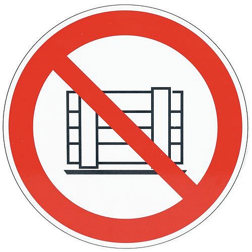 Zákazové značení Manutan Expert - Neodkládat/Neskladovat, hliník, 300 mm
