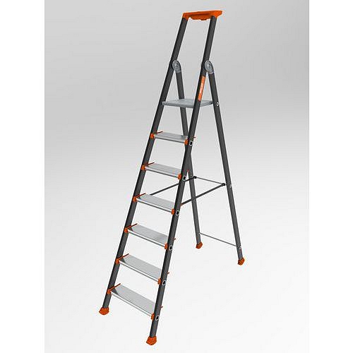 Hliníkové schůdky Kolos Tubesca-Comabi, 7 stupňů