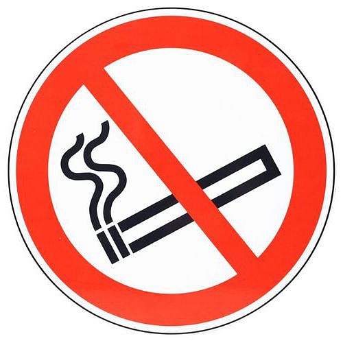 Zákazové značení Manutan Expert - Zákaz kouření, hliník, 350 mm