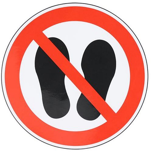 Zákazové značení Manutan Expert - Zákaz vstupu na plochu, samolepicí, 200 mm