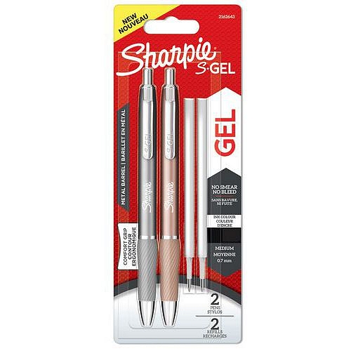 Gelová pera se středním hrotem Sharpie s náhradními náplněmi