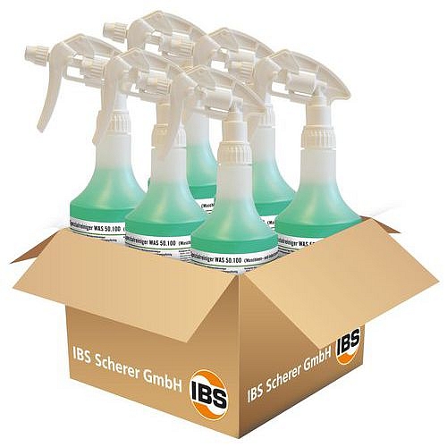 Speciální čisticí kapalina IBS WAS 50.100, pro strojní a průmyslové čističe, 6 x 500 ml
