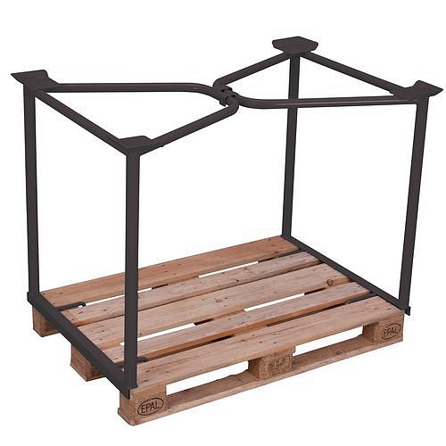 Paletový nástavec typ 65, šedý, 160 x 120 x 80 cm