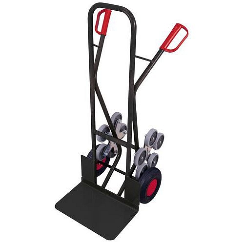 Schodišťový rudl RU249, do 200 kg, s nafukovacími koly, šedý