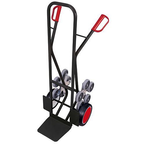 Schodišťový rudl RU251, do 200 kg, s plnými koly, šedý