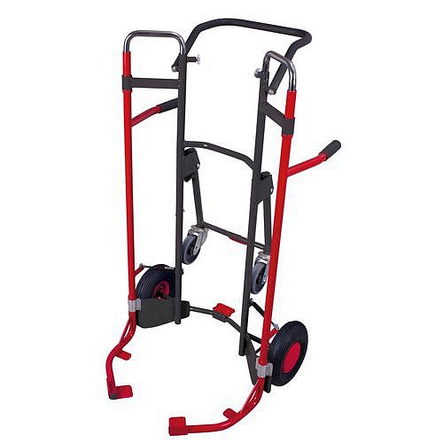 Teleskopický rudl RU258 na pneu, do 200 kg, s nafukovacími koly, šedý