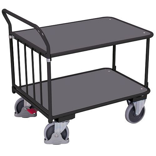 Policový vozík PV03, 2 police, do 400 kg, 95,5 x 50,5 x 99 cm, šedý