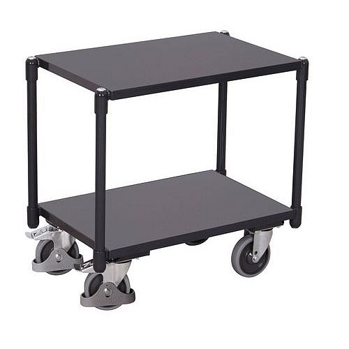 Policový vozík Euro systém dolly, 2 police, 67,5 x 41,5 x 63,5 cm, šedý