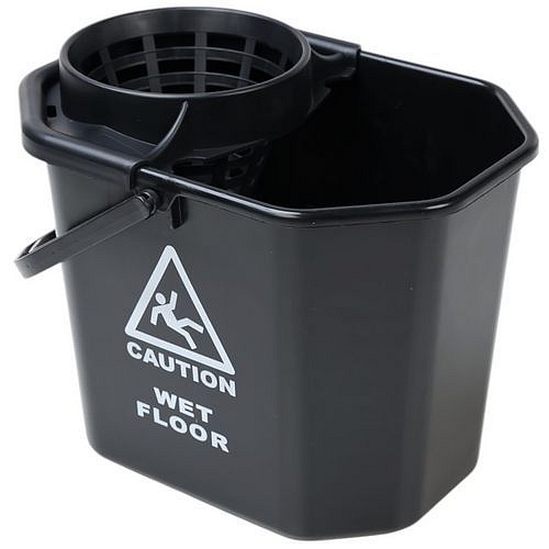 Plastový úklidový kbelík se ždímačem Manutan Expert, 12 l