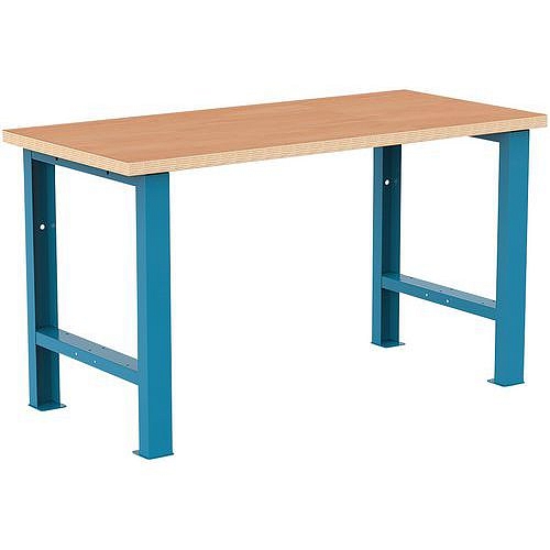 Dílenský pracovní stůl LISTA, 1500x700x840mm, světle modrá