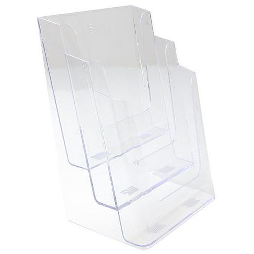 Zásobník na letáky Manutan Expert, 3 kapsy na výšku, A4, 2 ks