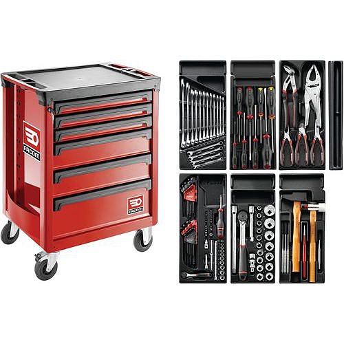 Montážní vozík Facom FS DW-C, včetně 100 ks nářadí