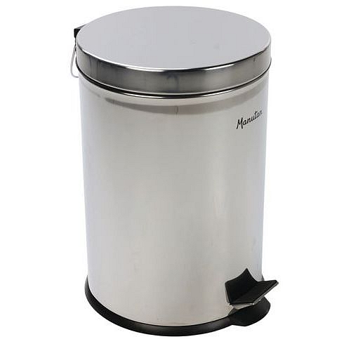 Nerezový koš Manutan Expert s pedálem, 20 l