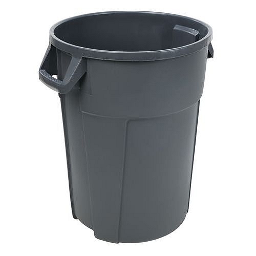 Plastový odpadkový koš Manutan Expert Pure, objem 120 l, šedá