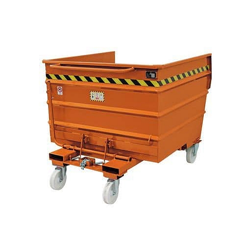 Víceúčelový sklápěcí přívěs Sall z oceli, oranžový, 1320 L