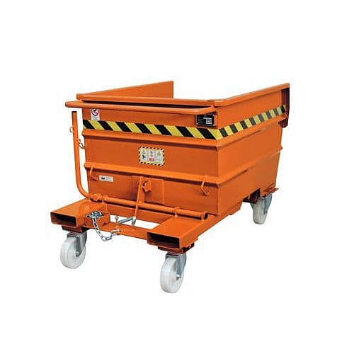 Víceúčelový sklápěcí přívěs Sall z oceli, oranžový, 490 L