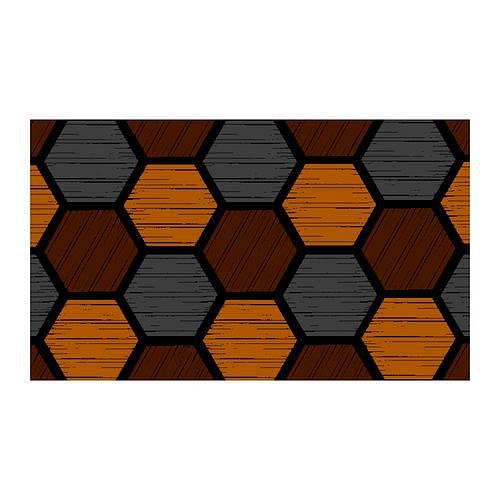 Vnitřní čisticí rohož Déco Design™ Imperial Honeycomb, hnědá, 60 x 90 cm