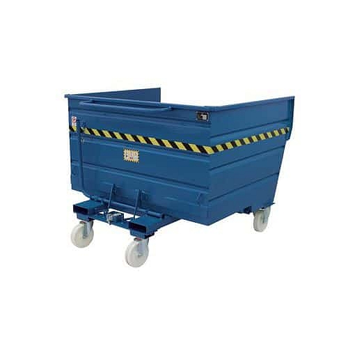 Víceúčelový sklápěcí přívěs Sall z oceli, modrý, 1610 L