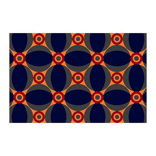 Vnitřní čisticí rohož Déco Design™ Imperial Retro, modrá/oranžová, 120 x 180 cm