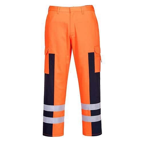 Hi-Vis balistické kalhoty, modrá/oranžová, normální, vel. XXL