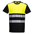 Tričko PW3 Hi-Vis Třída 1, černá/žlutá, vel. XS