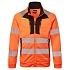 DX4 Hi-Vis mikina s výstřihem na zip, černá/oranžová, vel.4XL