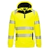 DX4 Hi-Vis 1/4 mikina s kapucí na zip, černá/žlutá, vel.S