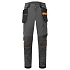 Strečové služební kalhoty EV4, šedá, krátké, vel.44