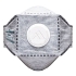 EAGLE FFP3 Ventilovaný uhlíkový skládací plochý respirátor (Pk10), bílá