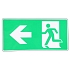 Bezpečnostní tabulka Manutan Expert - Nouzový východ vlevo, samolepicí fólie, 250 x 125 mm