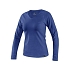 Tričko CXS MARY, dámské, výstřih do V, dlouhý rukáv, středně modrá, vel. S