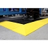 Protiúnavová průmyslová rohož Deck, roh, 4 ks, žlutá