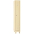 Svařovaná šatní skříň Manutan Expert DURO PROFI na nohách, 1 oddíl, béžová/béžová, cylindrický zámek