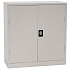 Kovová nízká spisová skříň Manutan Expert 2000, 106 x 100 x 45 cm, bílá/bílá