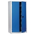 Kovová dílenská skříň Acial, 198 x 120 x 50 cm, šedá/modrá