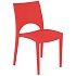 Plastová jídelní židle Flexfurn, červená