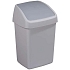 Odpadkový koš Delta s výklopným víkem šedý