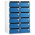 Poštovní skříň, 12 boxů, modrá/šedá
