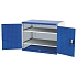 Dílenská skříň Bott Cubio, 80 x 105 x 65 cm, perfo dveře, šedá-modrá