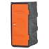 Plastová šatní skříň EMP, 910 mm, 1 oddíl, oranžová