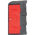 Plastová šatní skříň EMP, s policí a stříškou, 1 oddíl, červená
