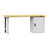 Dílenský stůl KOMBI CM4815, 1500 x 800 x 880 mm, MULTIPLEX, šedá-šedá