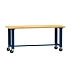 Mobilní dílenský stůl MPS1-720, 2000 x 700 x 880 mm, BUK, tmavě modrá