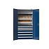 NC skříň s křídlovými dveřmi 54x27D s vybavením, var. 12, šedá-tmavě modrá
